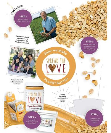 Spread The Love Organic Peanut Butter Naked 16 oz - Premium, Natural & Delicious - Buy Online on SooperMarket.com