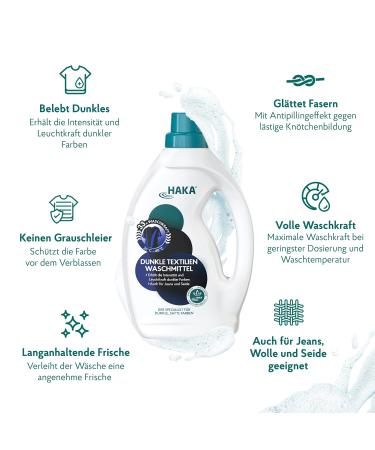HAKA Dark Textiles Detergent 1L - Eco-Friendly Care for Dark Colors | International Shipping - Buy Online on SooperMarket.com