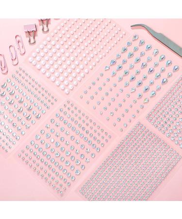 1117 PCs Self-Adhesive Glitter Stones & Rhinestones for Face Makeup - Crystal Stickers with Tweezers for Women | Festival Face Gems - Buy Online on SooperMarket.com