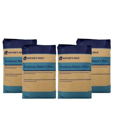 Nature's Gold Premium Baker's Strong White Bread Flour 1.5kg (Pack of 4)