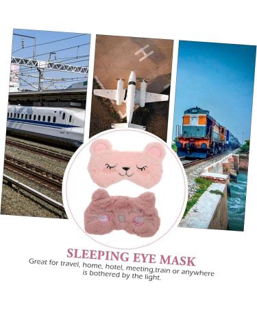 Buy 2pcs Panda Sleep Mask Set - Faux Fur Eye Masks for Men & Kids | Night Blindfolds & Plush Child Face Masks - Assorted Colors - Perfect for Sleep & Relaxation - Buy Online on SooperMarket.com
