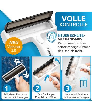 Fusselztz Premium Lint Roll - Self-Cleaning Animal Hair Remover for Cats & Dogs | Reusable Pet Hair Remover for Sofa Carpet & Bed - Buy Online on SooperMarket.com