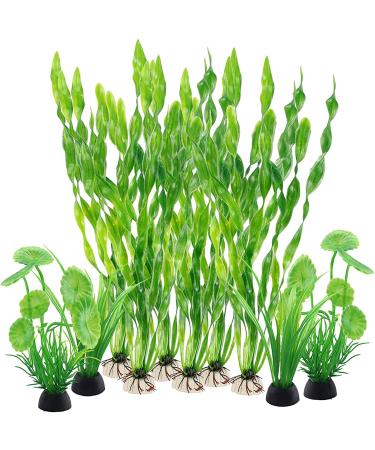 WZTCIBUR Aquarium water plants 10 pieces aquarium plants Decoration Green Aquarium Plants Artificial Plants Aquarium plastic plants Aquarium decoration for aquariums All fish-safe