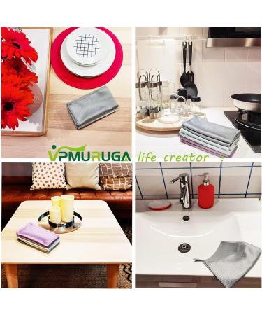 Nanoscale Microfiber Cleaning Cloth Set - 6 Pack for Streak-Free Glass, Mirror, Stainless Steel, and more - Buy Online on SooperMarket.com