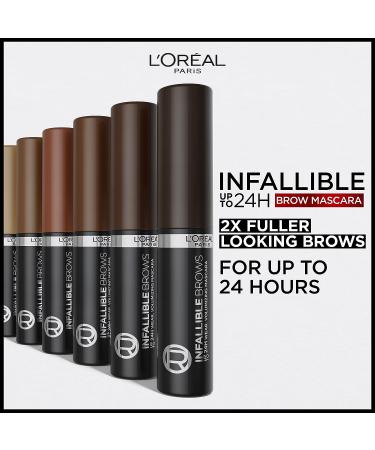 L'Oreal Paris Infallible Volumizing Brow Mascara - 4.0 Dark Brunette - 0.13 Fl Oz - Buy Online on SooperMarket.com