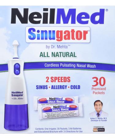 NeilMed Sinugator - Dual Speed Cordless Pulsating Nasal Wash 1 count