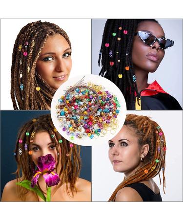 388pcs Loc Braid Jewelry for Hair Rings & Dreadlocks - Aluminum Braiding Cuffs, Clips, Pendants - Metallic Cord Decorations - 388 Piece Set - Buy Online on SooperMarket.com