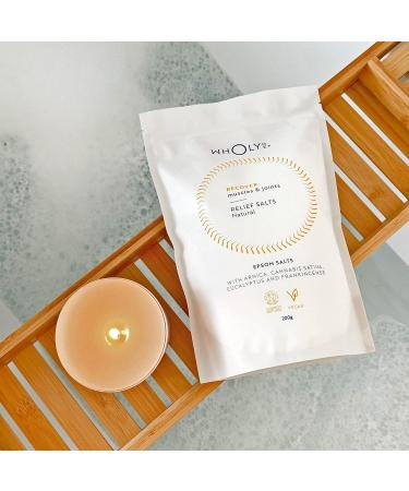 WholyMe Relief Duo Set - Muscle & Joint Active Relief Balm & Bath Salts | Organic Instant Relief | Christmas Relaxation Gift | 200gr Bath Salts & 50ml Balm Included - Buy Online on SooperMarket.com