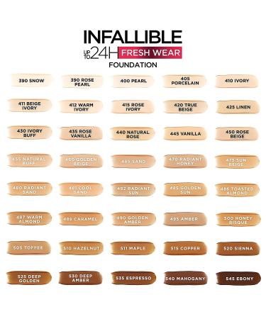 L'Oreal Paris Infallible Fresh Wear Foundation 24H - Beige Ivory 411, 1 oz - Buy Online on SooperMarket.com