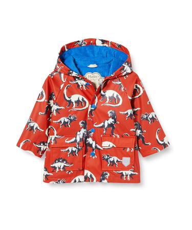 Hatley Girls' Printed Raincoat 9-12 Months Colour Changing Painted Dinos