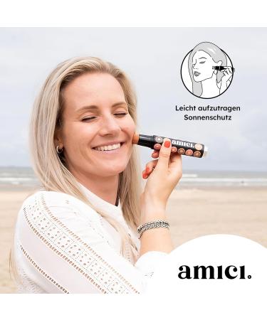 Amici Sun Protection Brush - Beachy Blue | Complete Sun Protection for Babies Children & Adults | Brush & Makeup Applicator in One - Buy Online on SooperMarket.com