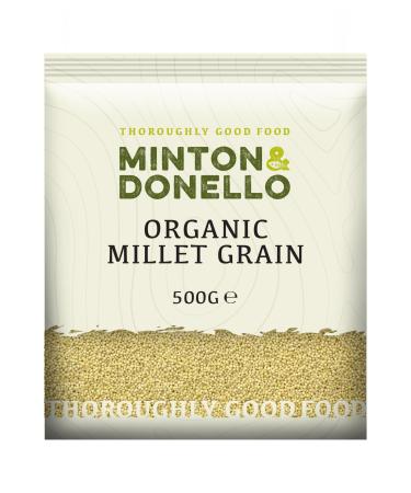 Minton & Donello - Organic Hulled Millet Grain Whole & Natural Perfect for Healthy Meals 6 x 500g