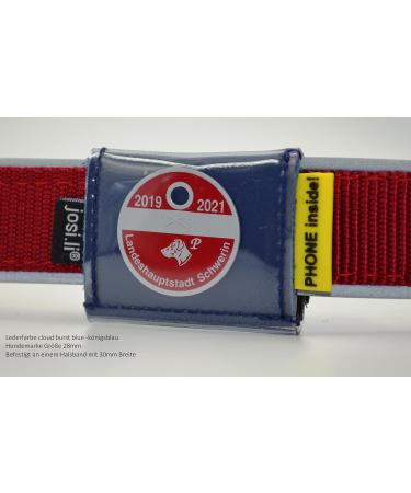Premium Nappa Leather Dog Bag 30x40mm - 6 Colors Waterproof 2 Compartments Address Cards & Velcro Fastener - Buy Online on SooperMarket.com