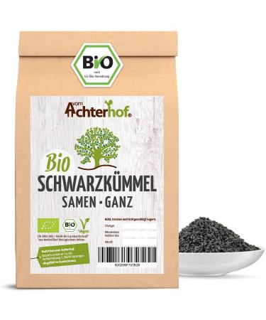 Black cumin seeds organic whole (500g) original nigella sativa Egyptian black cumin seeds whole from Achterhof 500 g (1 pack)