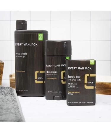 Every Man Jack Sandalwood Body Wash Shower Gel 16.9 Fl Oz - 91297 - Buy Online on SooperMarket.com