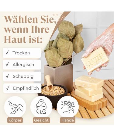 Buy Lubiu Hafers Soap - 100g Natural Organic Oat Soap for Sensitive Skin | Child & Adult Hand/Body Soap - Buy Online on SooperMarket.com