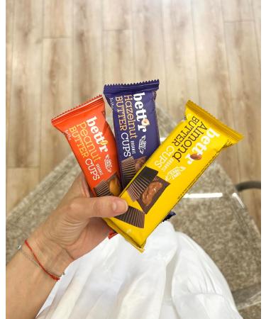 Bett r Bio Hazelnut Butter Cups. 100% Vegan Gluten Free and Lactose Free - 12 x 39 g Bett'r Bio Hazelnut Butter Cups - Buy Online on SooperMarket.com