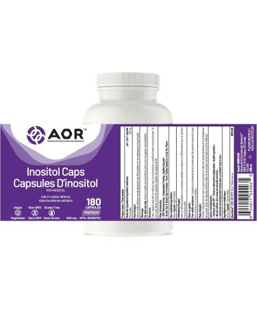 AOR Inositol Caps 500mg 180 Capsules - Myo-Inositol Supplement for Mental Well-Being & Cognitive Support - Promotes Healthy Brain Function & Cell Communication - Supports Women's Hormonal Balance 180 count (Pack of 1) - Buy Online on SooperMarket.com