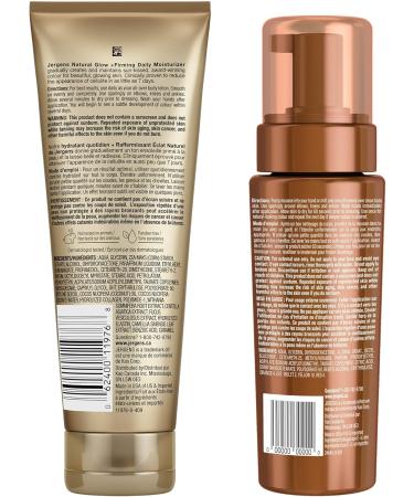 Self Tanner Duo Jergens Natural Glow +Firming Daily Moisturizer & Gradual Body Lotion Med to Deep and Instant Sun Sunless Tanning Mousse - Deep Bronze - Buy Online on SooperMarket.com