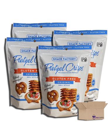 Tribeca Curations | Snack Factory Gluten Free Pretzel Crisps Value Pack Curated by Tribeca Curations | 5 Ounces | Original | Pack of 4