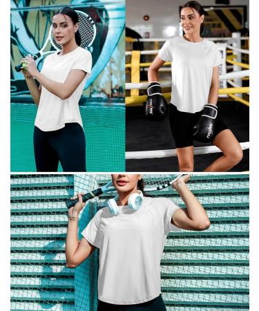 Buy Gyabnw Women's Functional Sports Top - Short Sleeve Fitness & Yoga Shirt - White M - Perfect for Running & Activewear - Buy Online on SooperMarket.com