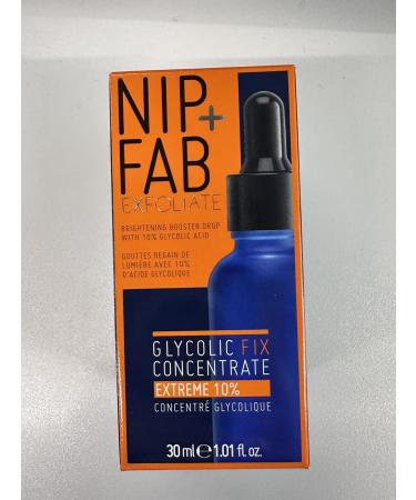 Nip + Fab Glycolic Acid Fix Extreme Booster 10% AHA Liquid Face Drops with Glycolic Amino Acid Allantoin for Skin Brightening Toning Exfoliation 30ml - Buy Online on SooperMarket.com