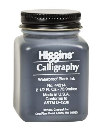 Higgins Black Calligraphy Ink, 2.5 Ounce Bottle (44314)