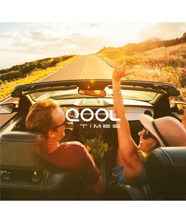 QOOL TIMES Rectangle Polarized Fishing Sunglasses for Men and Women - Wood/White Blue Mirror - Buy Online on SooperMarket.com