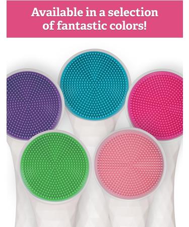 2 in 1 Manual Face Brush Cleanser - Exfoliating & Soft Bristle Face Cleansing Brush - Deep Pore Exfoliation, Makeup Removal, Acne Treatment - Hot Pink - Buy Online on SooperMarket.com