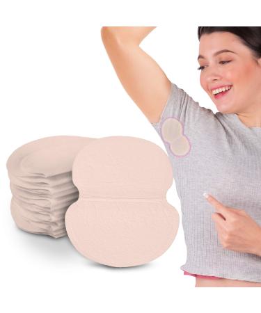 100 Pack Underarm Sweat Pads- Disposable Armpit Sweat Pads To Fight Hyperhidrosis And Excessive Sweating For Women And Men - Non Visible Dress Guards/Shields Provides Armpit Protection -(Beige)