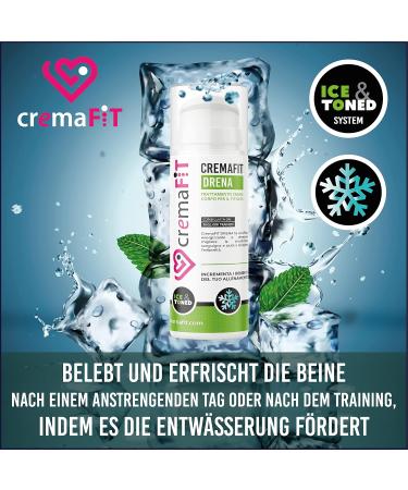 CREMAFIT DRENA Anticellulite Cream - Thermogenic Cold Therapy for Tired Legs 150ml | Reduces Water Retention & Swelling - Buy Online on SooperMarket.com
