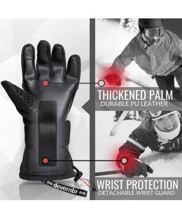 devembr Ski Gloves Waterproof  Warm Snowboard Gloves with Wrist Guard  XS/S/M/L Black Medium - Buy Online on SooperMarket.com