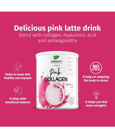 Nature's Finest by Nutrisslim Pink Latte with Collagen and Hyaluronic Acid 125 g | Coconut and Vanilla Flavored Drink Lactose and Sugar Free (1) - Buy Online on SooperMarket.com