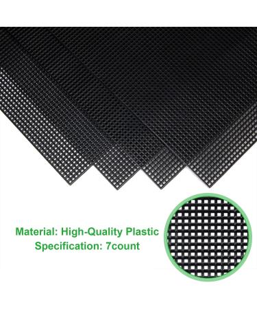 30 Pack 7 Count Black Plastic Mesh Canvas Sheets for Embroidery & Crafting - Buy Online on SooperMarket.com