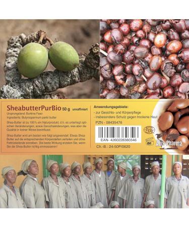 Abis-Pharma Organic Shea Butter 50g - Pure Unrefined Vegan Fair Trade from Burkina Faso - Buy Online on SooperMarket.com