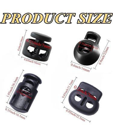 TXSN 30PCS Plastic Cord Locks Spring Stopper Fastener Toggles for Drawstrings  Paracord  Bags  Shoelaces  Clothing and More  Columnar Shape Double Holes - Buy Online on SooperMarket.com