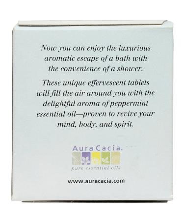 Aura Cacia Reviving Peppermint Aromatherapy Shower Tablets - 3 Pack (3 oz) | Refreshing Aromatherapy for Home Spa - Buy Online on SooperMarket.com