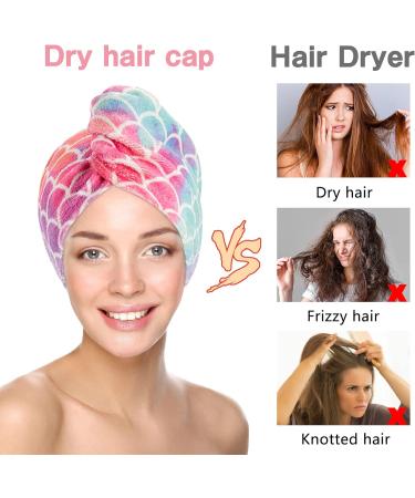Cerulentree Hair Drying Cloth Wrap - 2 Packs Super Absorbent Hair Turban Towel for Women - Fast Drying Head Wrap for Smooth & Curly Hair - Buy Online on SooperMarket.com