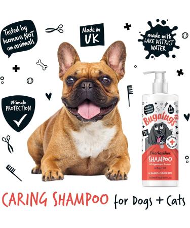 BUGALUGS Dog Shampoo for Itchy Skin Antibacterial And Antifungal Natural Safe Sensitive Formula - Fast Absorbing Skin Cooling First Aid relief For Cuts Grazes Skin Irritation - Buy Online on SooperMarket.com