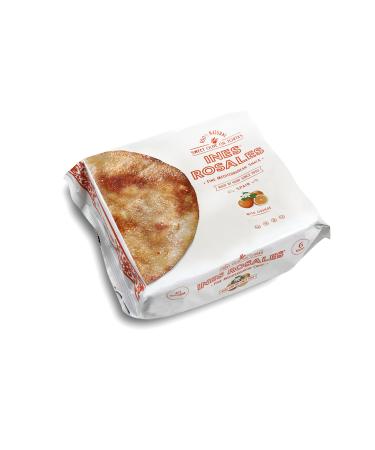 Ines Rosales Seville Orange Sweet Olive Oil Tortas (Tortas con Naranja Sevillana) 6.34 Oz (180 g) pack, contains six Fine Mediterranean Crisps (Tortas) individually wrapped (Pack of 1) 6.34 Ounce (Pack of 1)