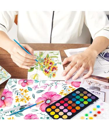 48 Color Non-toxic Watercolor Paint Set with Brush and Palette - Washable Paints for Kids and Adults - Buy Online on SooperMarket.com