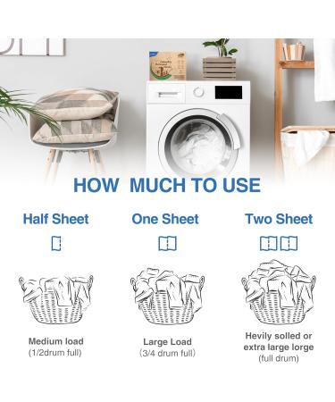 JamBer Laundry Detergent Sheets - 60 Plant-Based Strips Zero Waste Fresh Scent Ideal for Home Dorm Travel and Camping - Buy Online on SooperMarket.com
