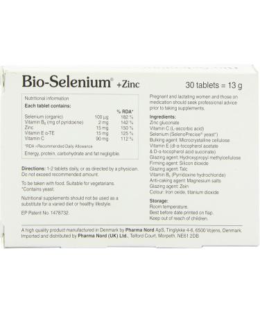 Pharma Nord Bio Selenium + Zinc 30 Tablets - Powerful Antioxidant Support - Buy Online on SooperMarket.com