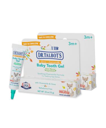 Dr. Talbot's Baby Tooth Gel for Sore Gums Naturally Inspired 2 Pack 1.06 Oz benzocaine Free Belladonna Free 0.53 Ounce (Pack of 2)