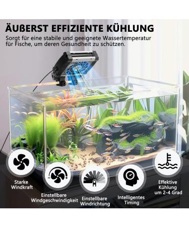 Fishkeeper Aquarium Cooler | Adjustable Quiet Fans for Freshwater Aquariums up to 30 cm | 1 Fan - 4W | Optimal Temperature Control - Buy Online on SooperMarket.com