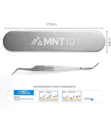 MNT10 Stainless Steel Tee Pliers - 2-in-1 Splinter & Tick Tweezers + Hooks for People & Dogs | Practical Metal Case & Free ID Card - Buy Online on SooperMarket.com