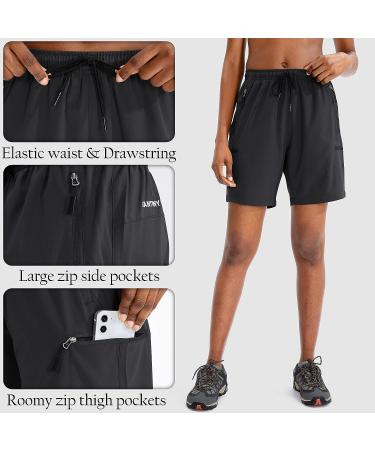 SANTINY Women's Quick Dry Hiking Cargo Shorts - Black, X-Large - Buy Online on SooperMarket.com