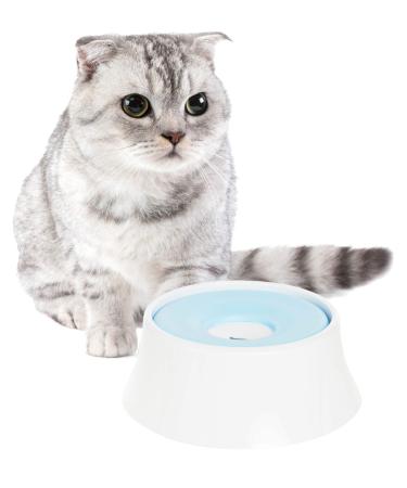 PawsMark Anti-Splash Dripless Drinking Water Slow Feeder Dispenser Car Bowl for Pets, White (QI003724)