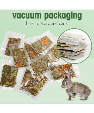 Abiz Rabbit Kielzeug Set - 10 Natural Timothy Hay Toys & Herb Treats for Dwarf Rabbits Guinea Pigs and Hamsters - Buy Online on SooperMarket.com