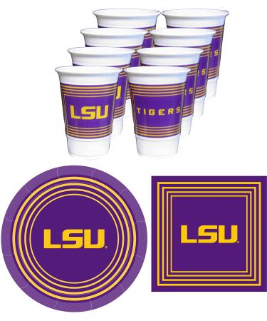 Westrick LSU Tigers Party Supplies - Serves 16 (48 pieces)